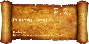 Pusztay Katalin névjegykártya